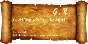 Gyöngyösi Niobé névjegykártya